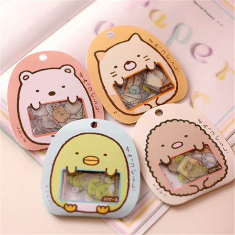 Lovely Cat Bear Paper Craft Sticker